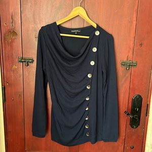 Navy maternity sweater
